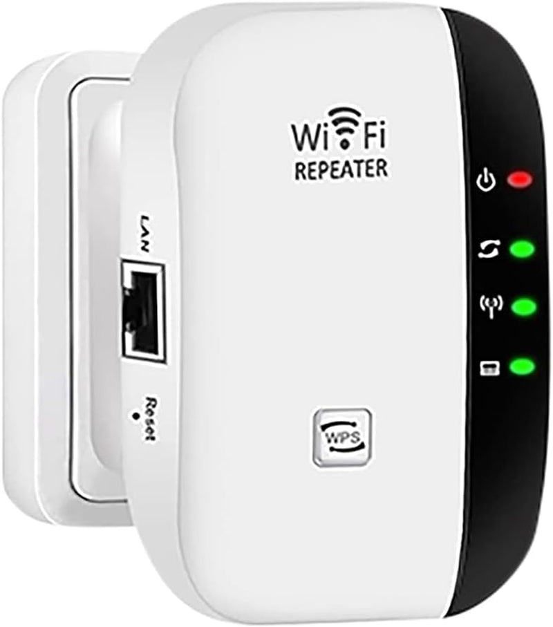 Wifi Range Extender, Wifi Signal Booster up to 300Mbps, 2.4G High Speed Wireless Wifi Repeater with Integrated Antennas Ethernet Port, Support Ap/Repeater Mode and WPS Function (White)
